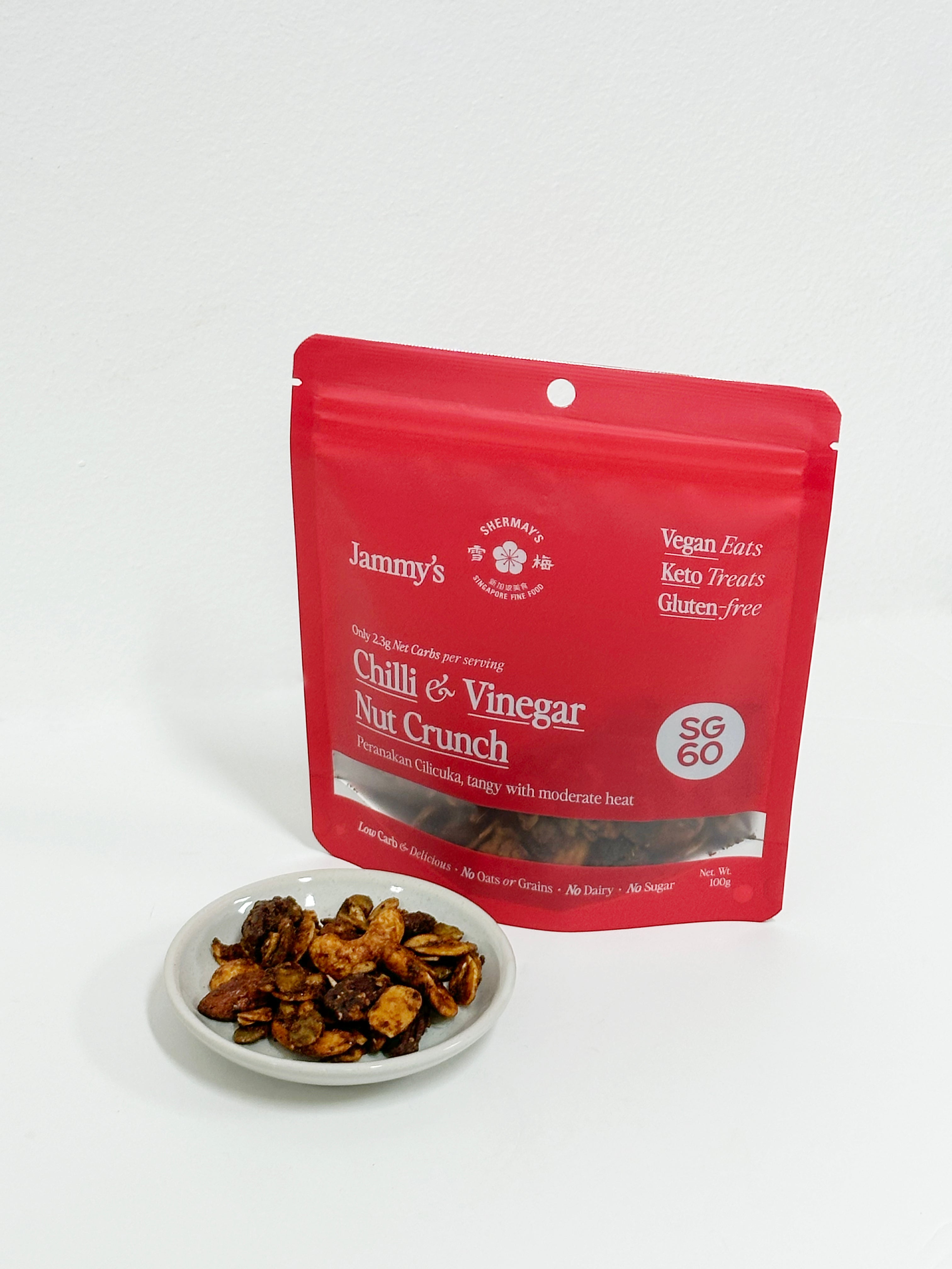 [20% OFF No Code Required] Jammy's x Shermay's Chilli & Vinegar Nut Crunch 100g