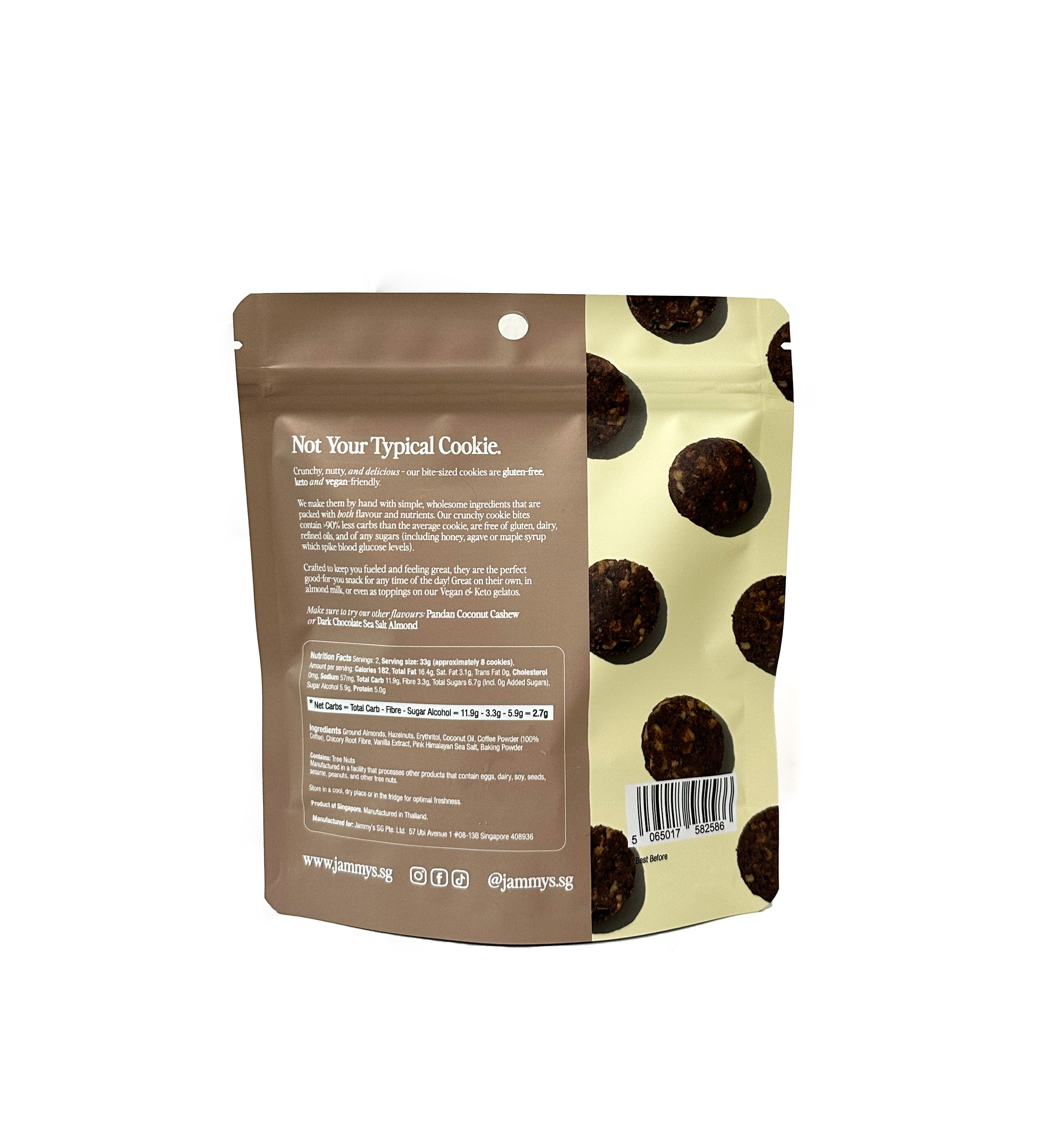 Coffee Hazelnut Cookie Bites - 65g