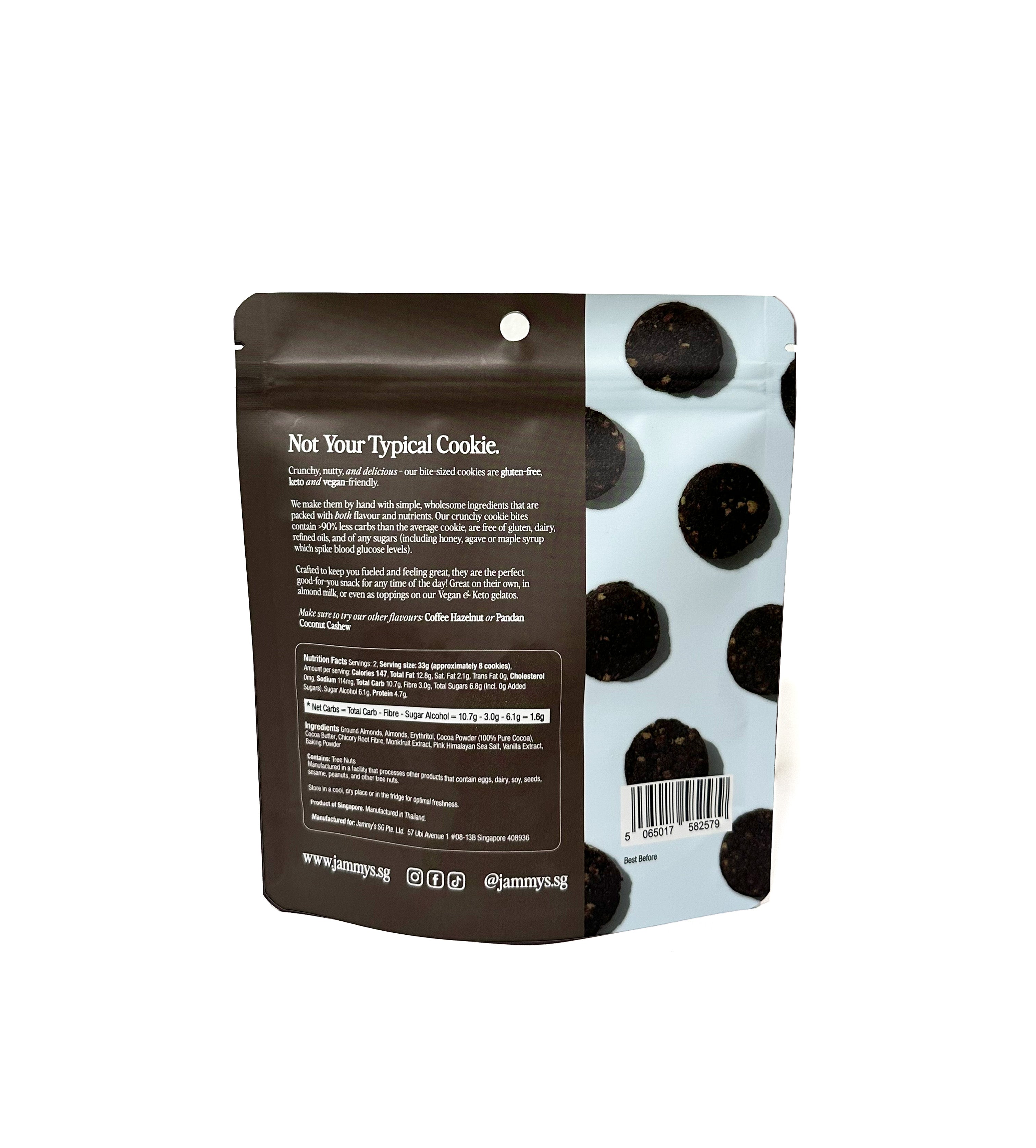 Dark Chocolate Sea Salt Almond Cookie Bites - 65g