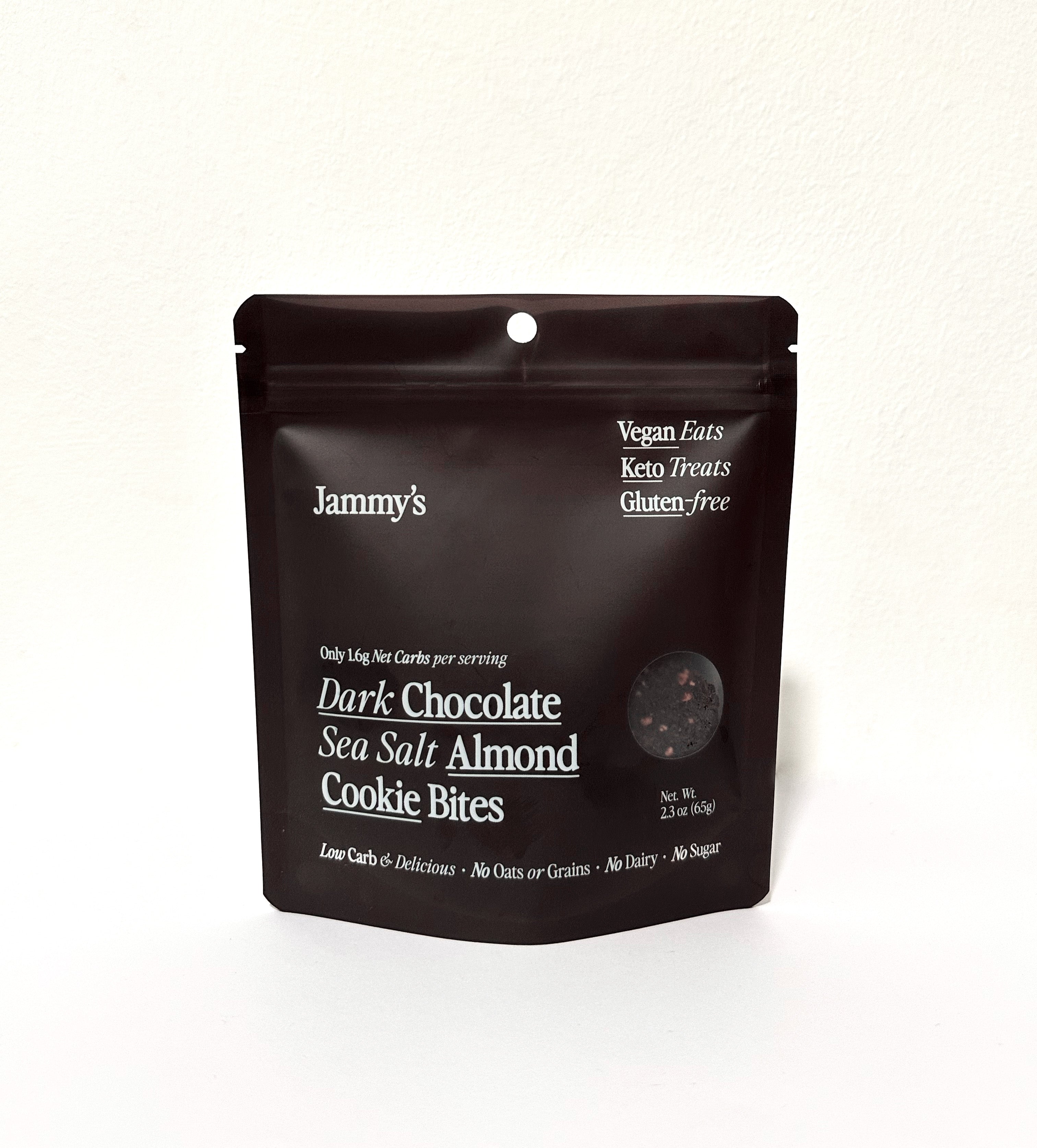 Dark Chocolate Sea Salt Almond Cookie Bites - 65g