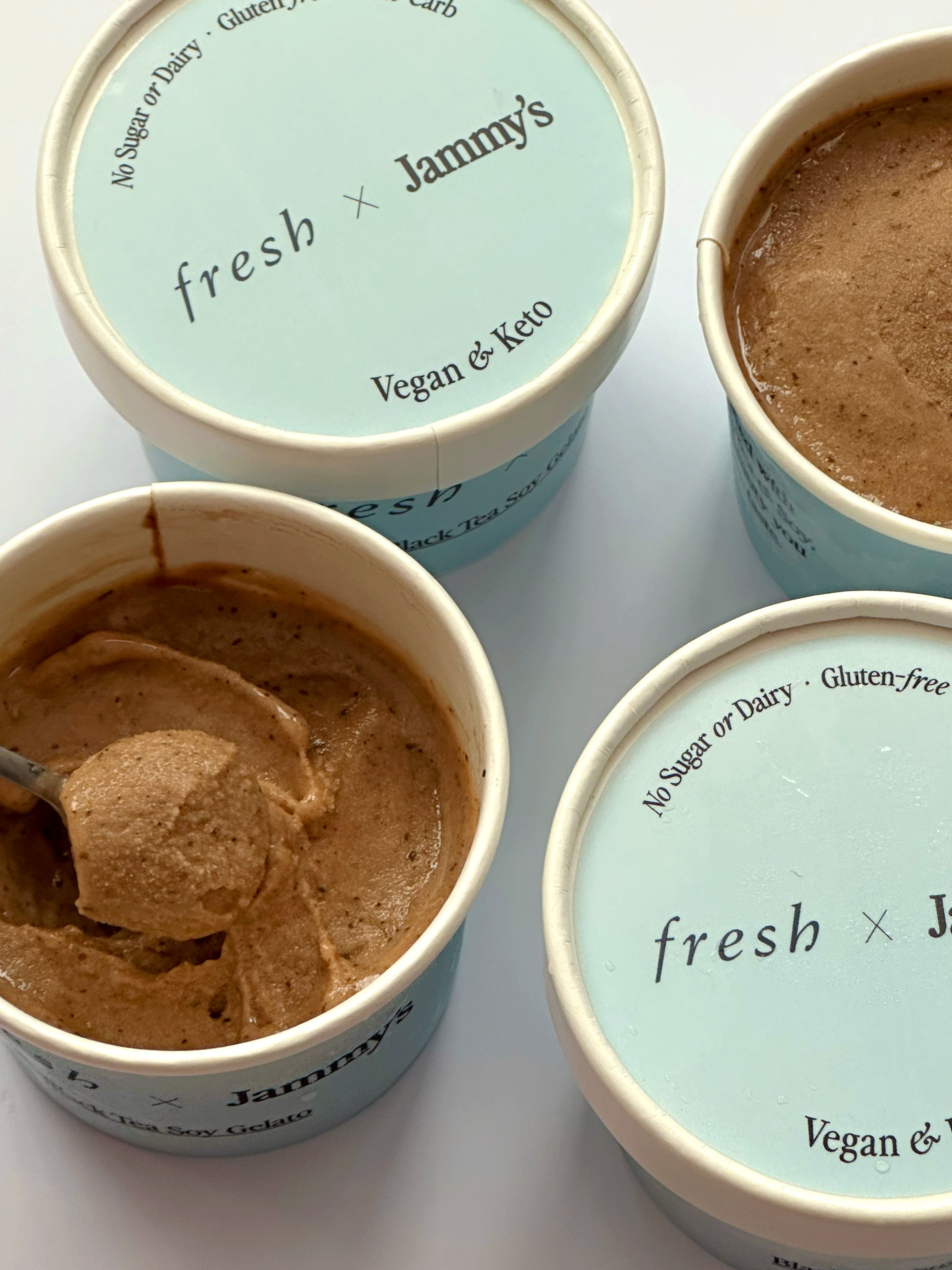 [Fresh x Jammy's] Black Tea Soy Gelato (Sold in Sets of 4)