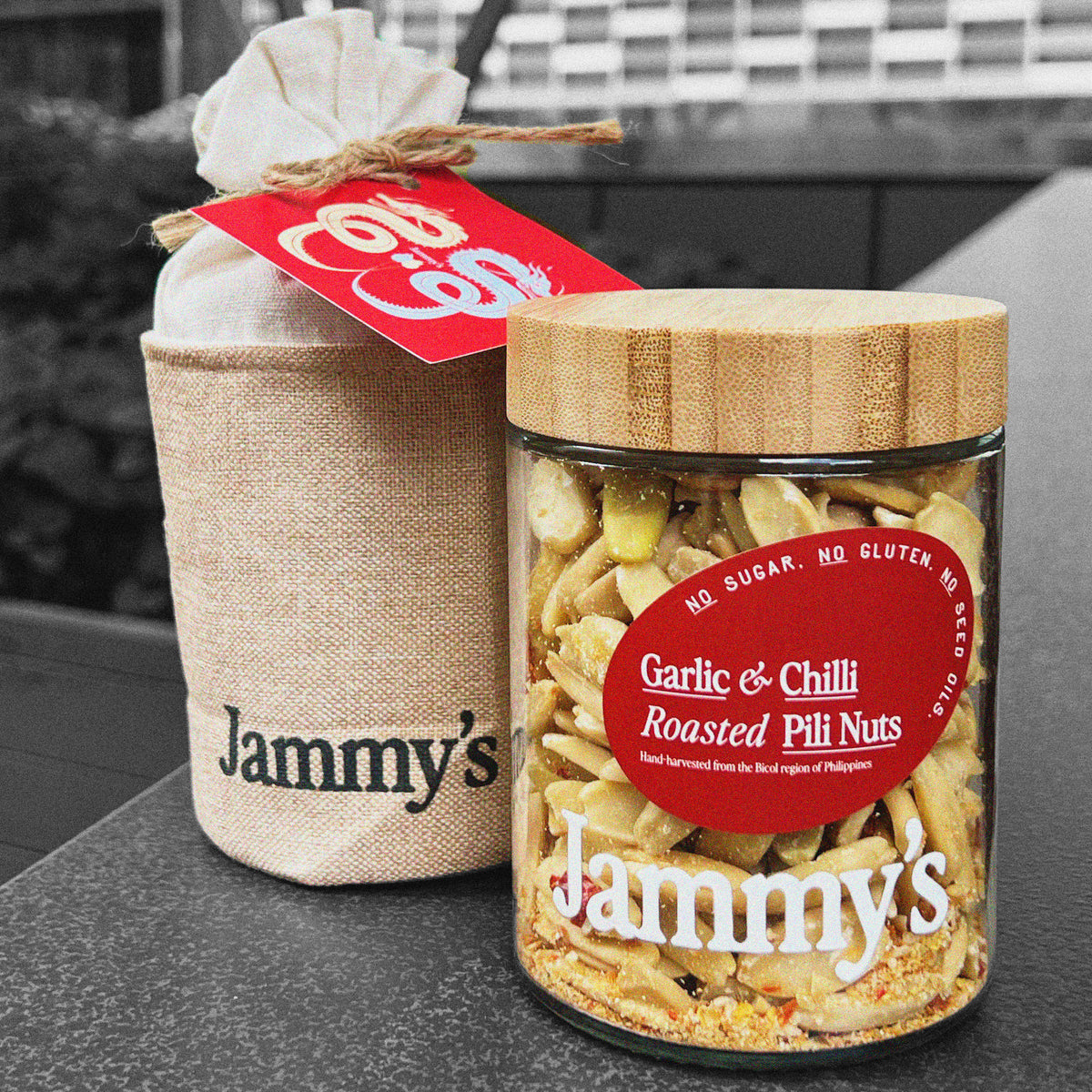 CNY Gift Jar - Garlic & Chilli Pili Nuts (275g)