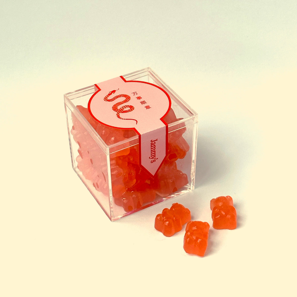 CNY Peach Gummy Bears Box (120g)