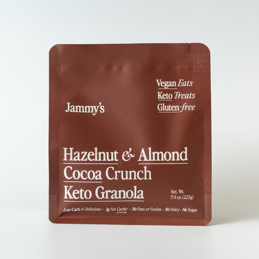 Jammy's Hazelnut & Almond Cocoa Crunch Granola (Keto & Vegan)