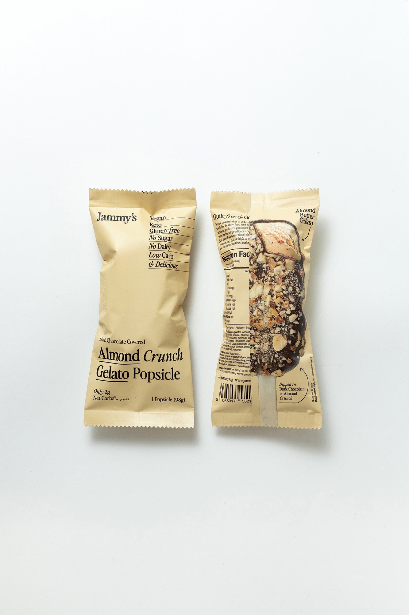 Almond Crunch Gelato Popsicle