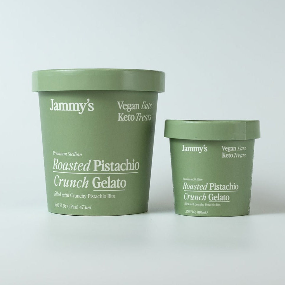 Jammy's Roasted Pistachio Crunch Gelato (Keto & Vegan)