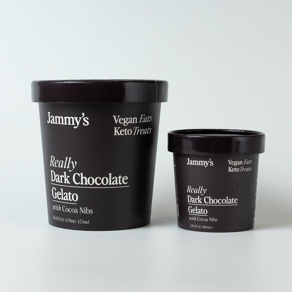 Jammy's Really Dark Chocolate Gelato (Keto & Vegan)
