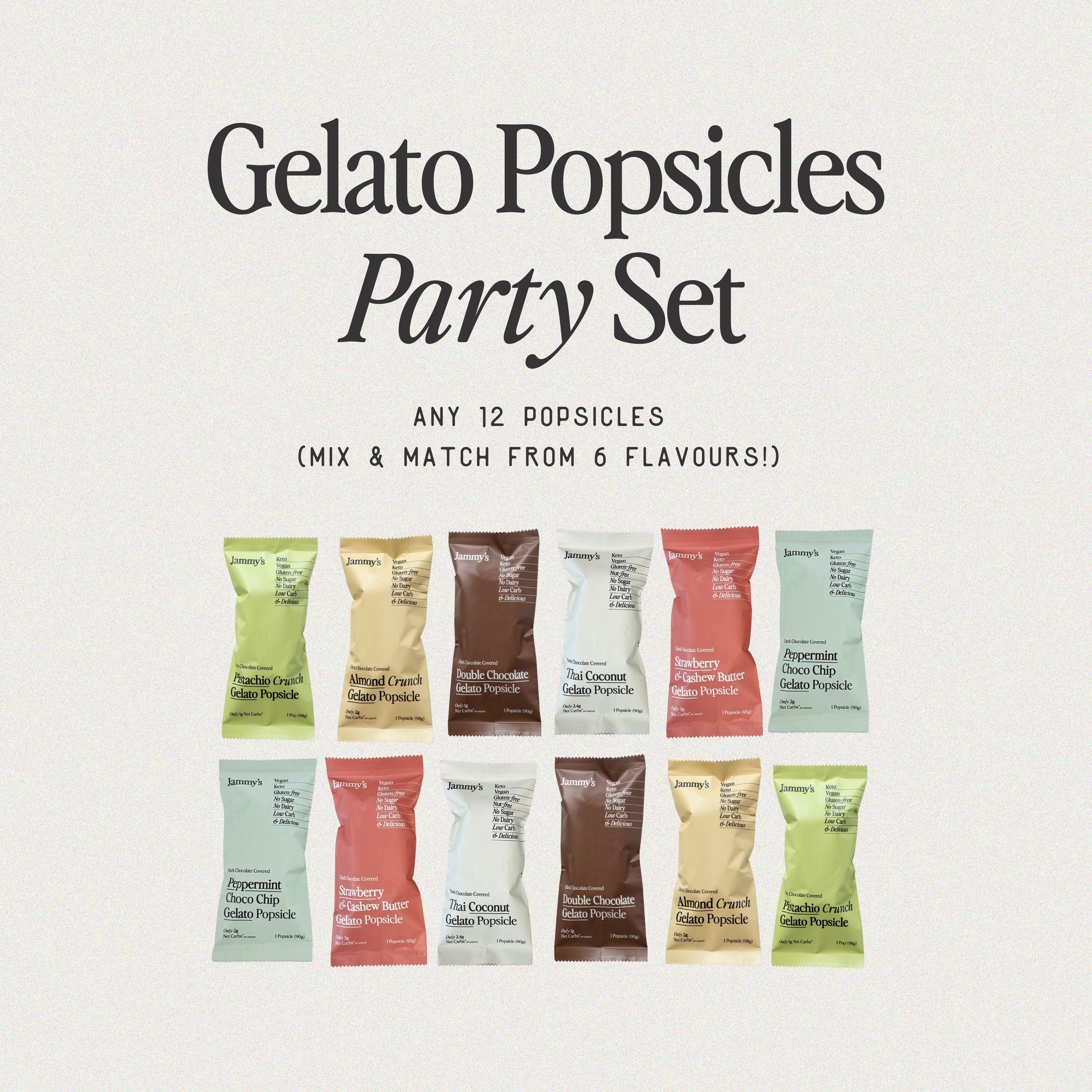 Gelato Popsicles Party Set - 12 Popsicles