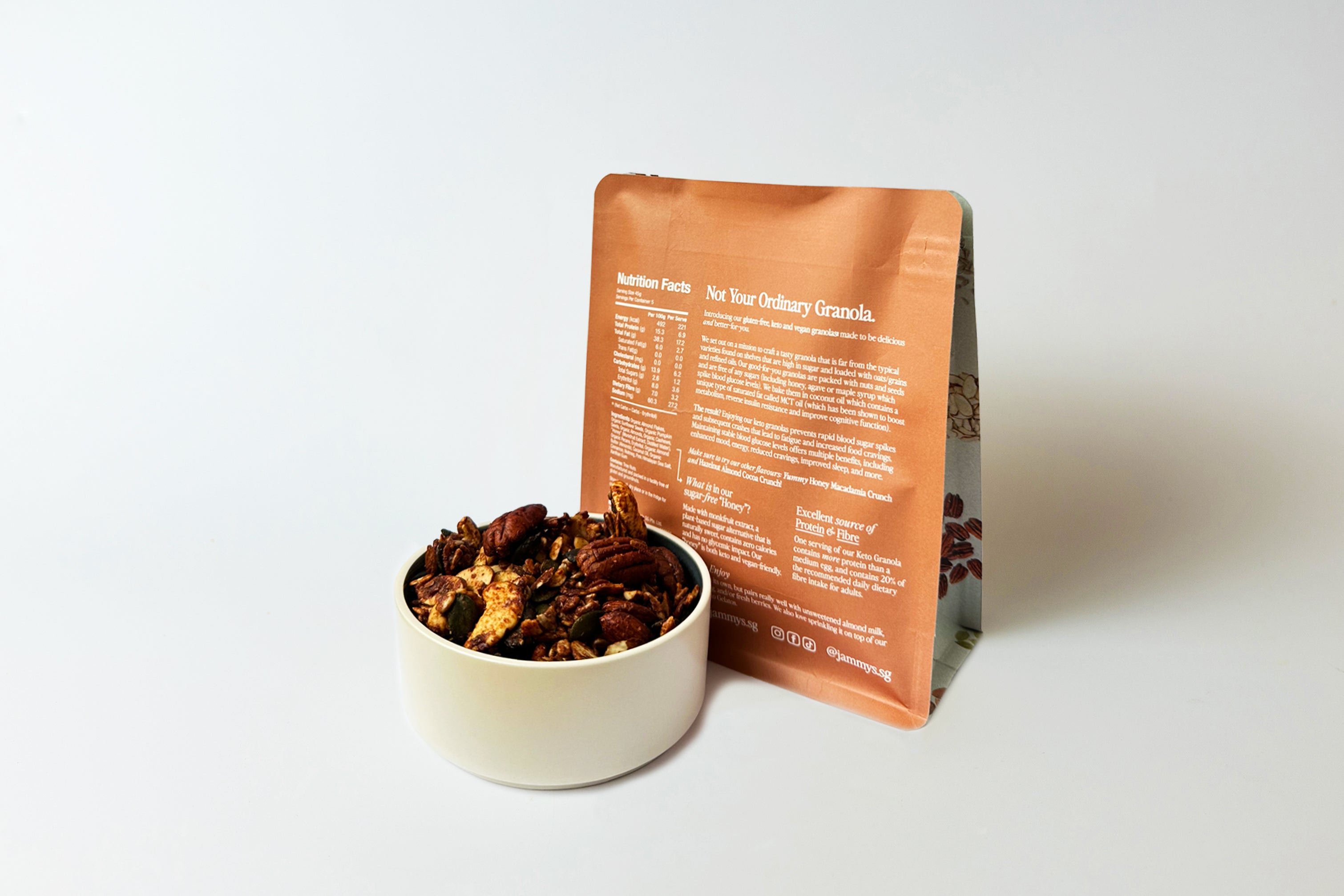Sweet Cinnamon Cashew & Pecan Crunch Granola - 225g
