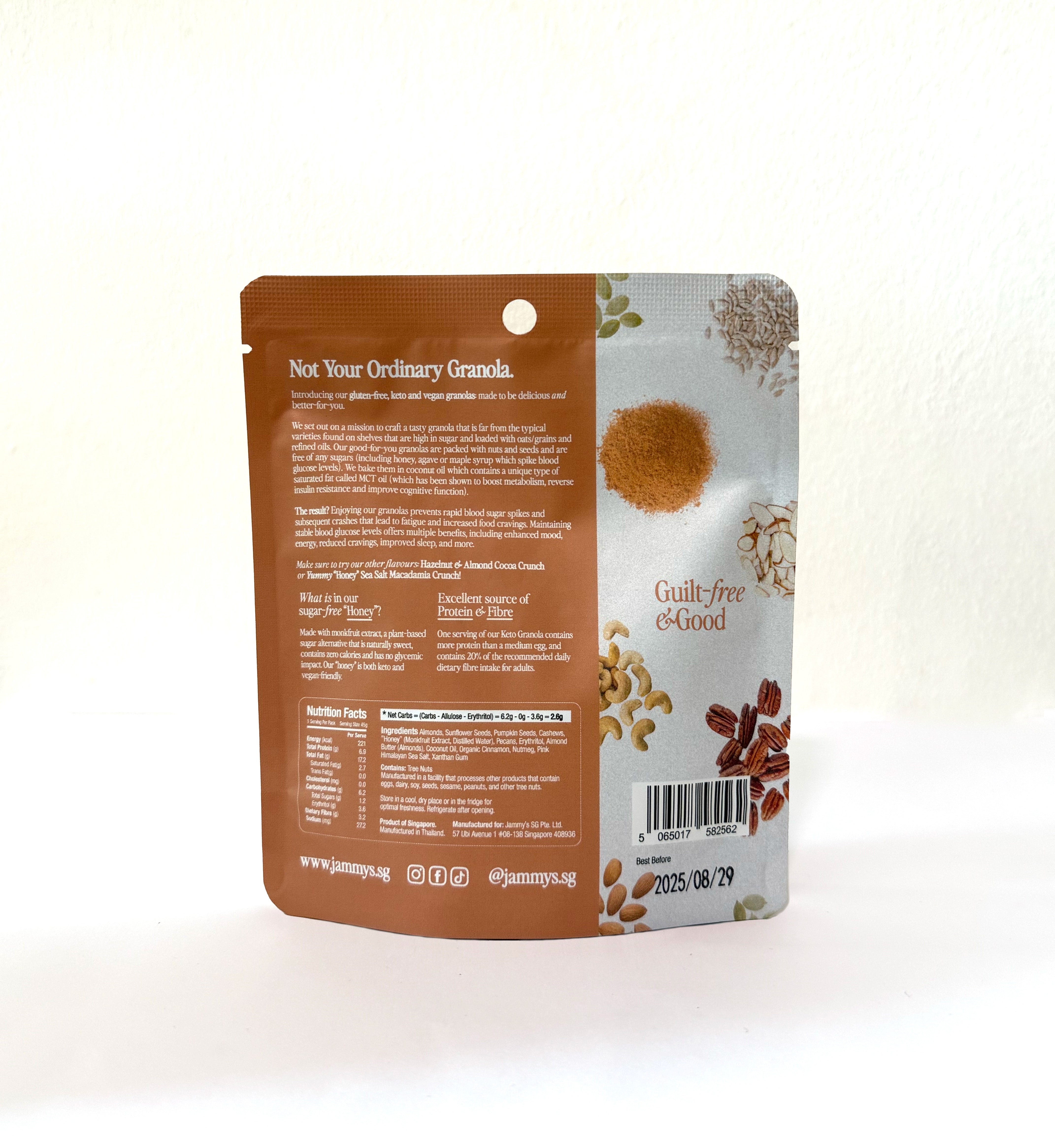 Sweet Cinnamon Cashew & Pecan Granola - 45g Snack Pack