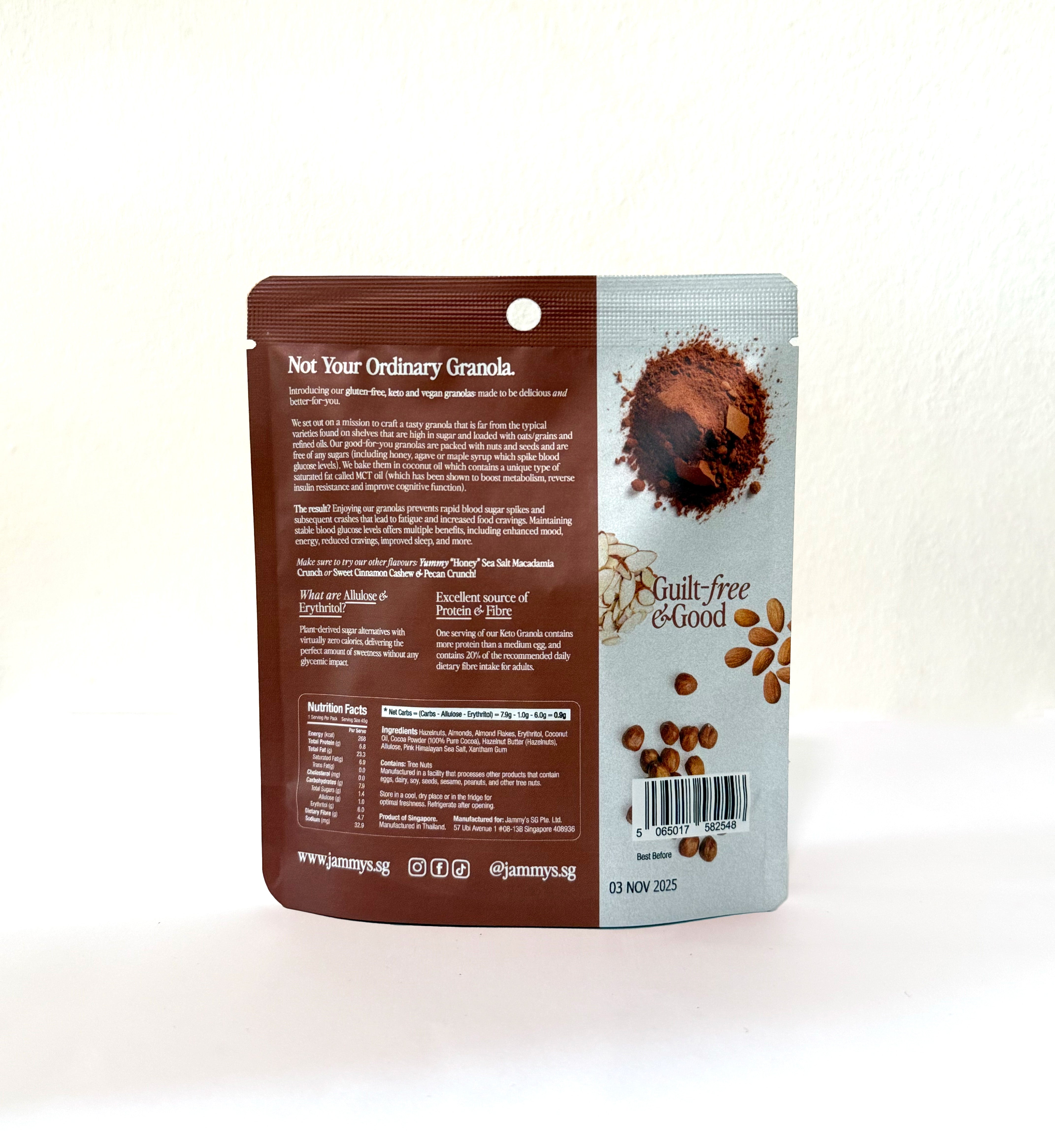 Hazelnut & Almond Cocoa Crunch Granola - 45g Snack Pack