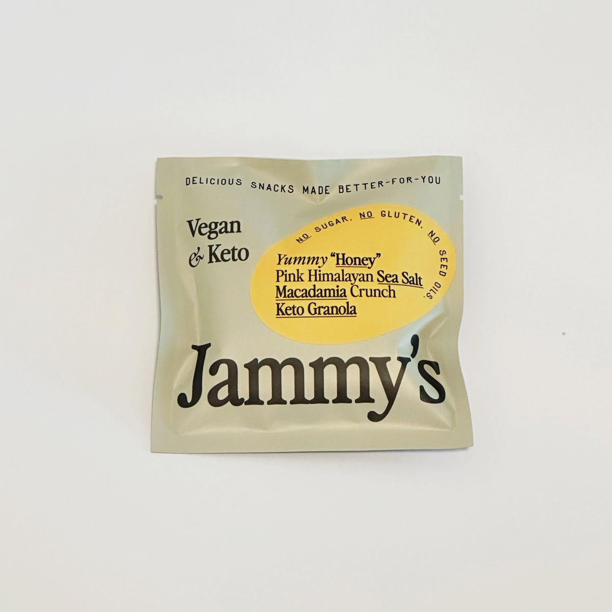 Jammy's Yummy "Honey" Sea Salt & Macadamia Crunch Granola (Keto & Vegan 30g Snack Pack)