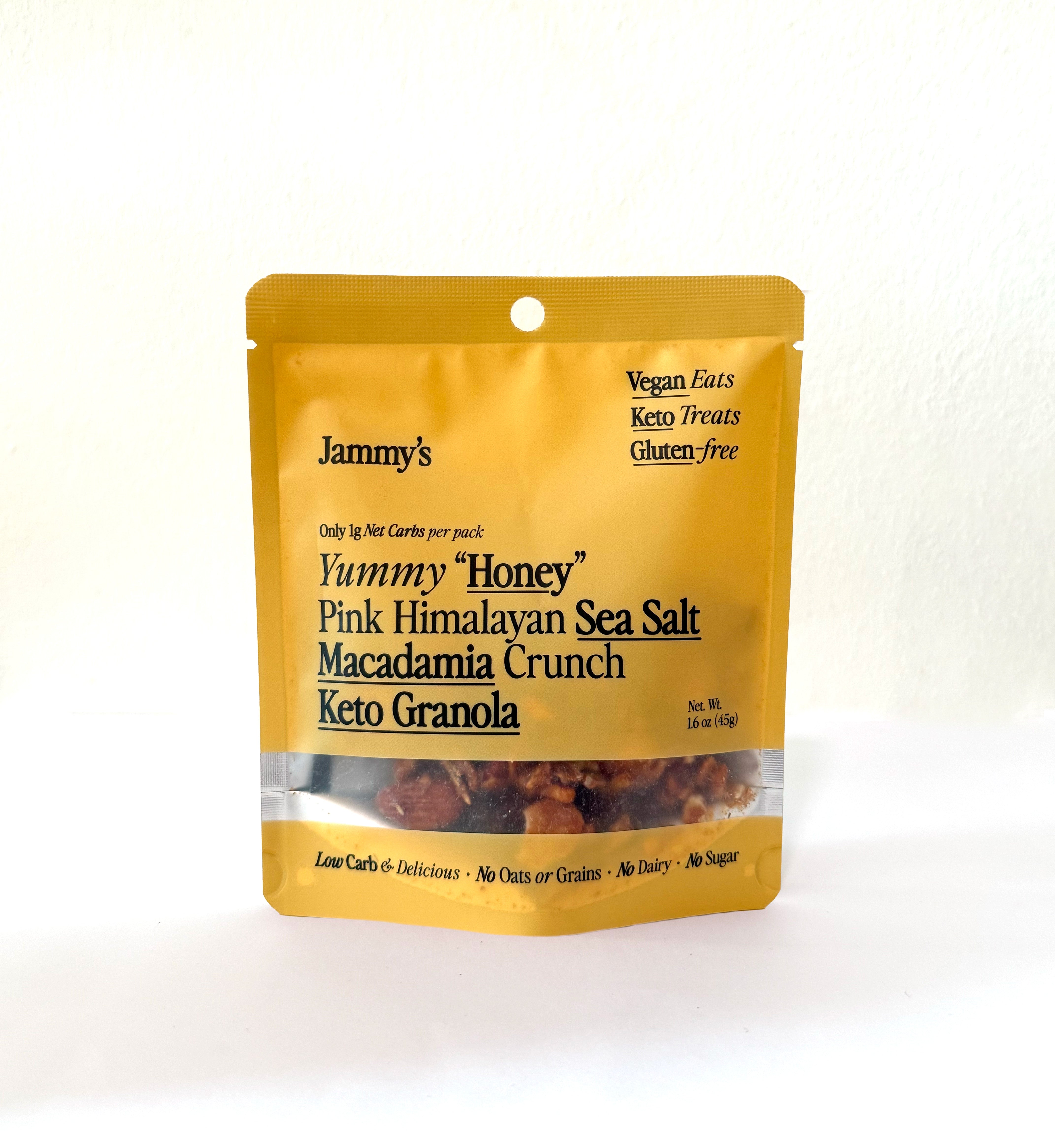 Yummy "Honey" Sea Salt & Macadamia Crunch Granola - 45g Snack Pack